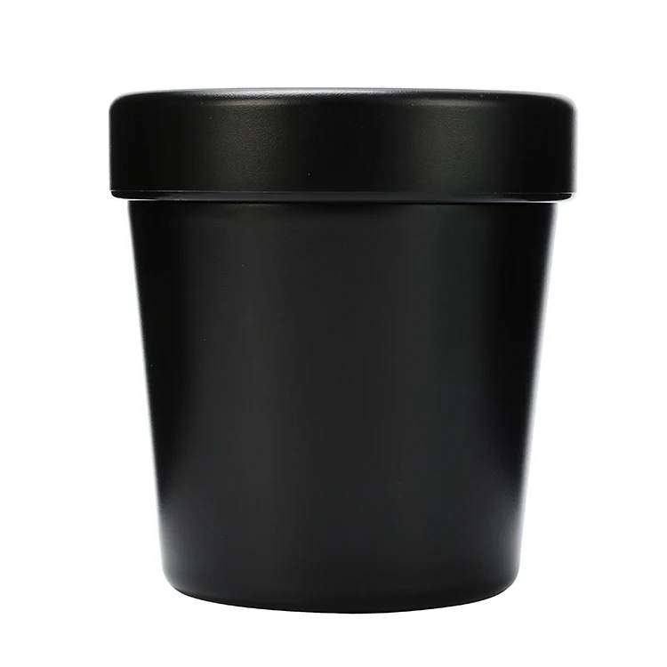 16oz stainless steel double wall vacuum insulation ice cream can cooler pint cup reuse container keep ice cream frozen