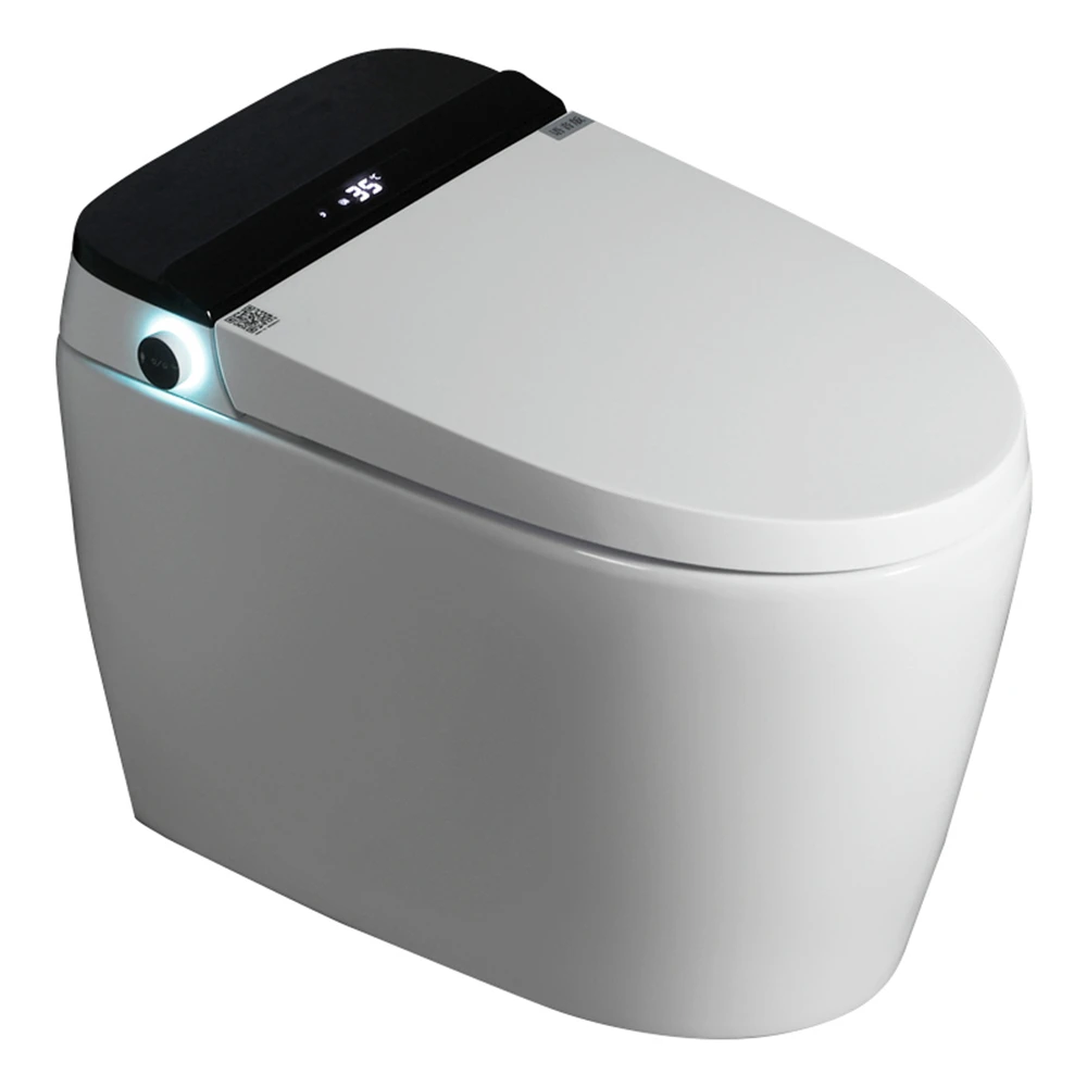 Durable Smart Intelligent Ceramic WC Toilet Elongated Bowl Shape Floor Mounted Smart Remote Control Sanitary Ware Bathroom