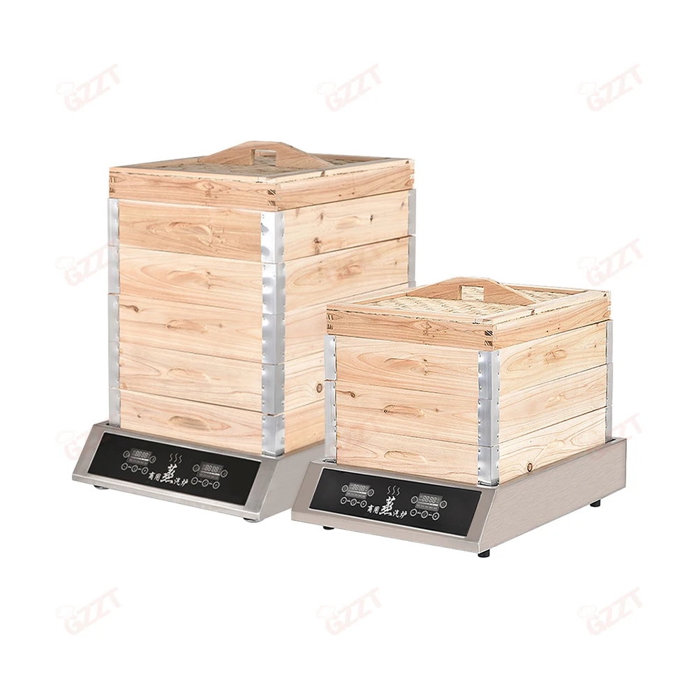High Power Electric Bun Steamer Commercial 6kw 8kw Dumpling Baozi Stuffed Food Steamer Machine With Water Shortage Protection