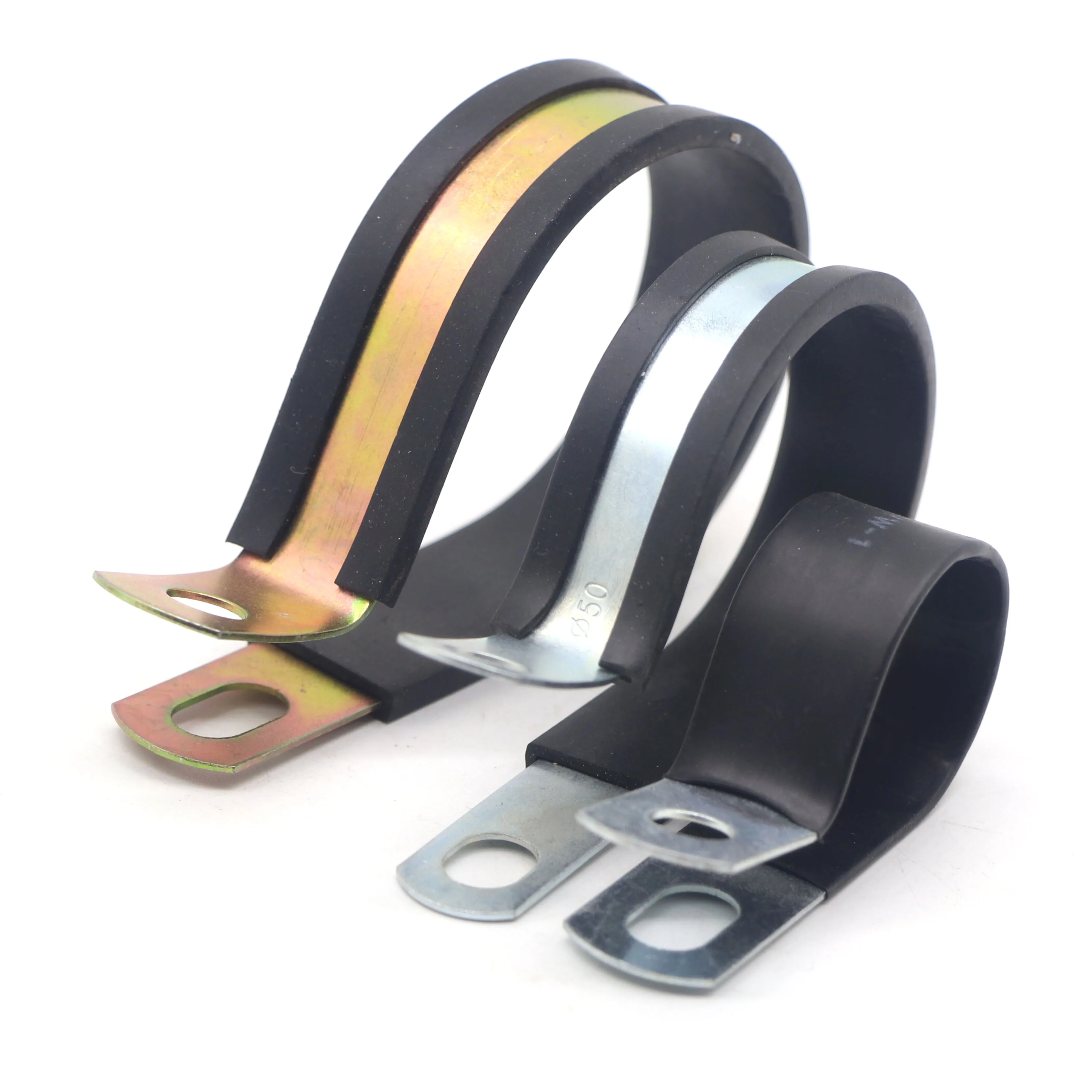 SYD 1158-2 Various Fastener Metal rubber Galvanized steel P type R type rubber clamp