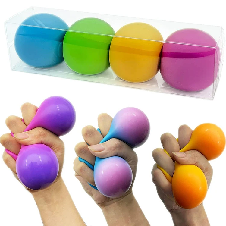 Color Changing Pu soft sensory flour filled stress autism reliever ball squeeze anti fidget squishy stress relief ball toy