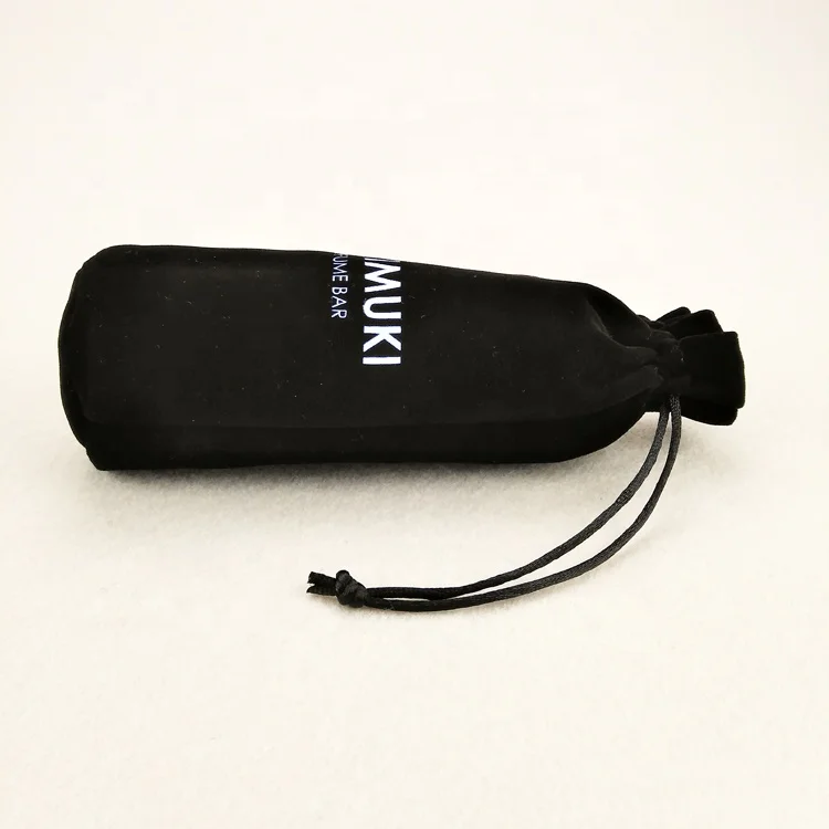 Черные бархатные упаковочные мешки, оптовая продажа, с круглым дном, сумки для духов на шнурке