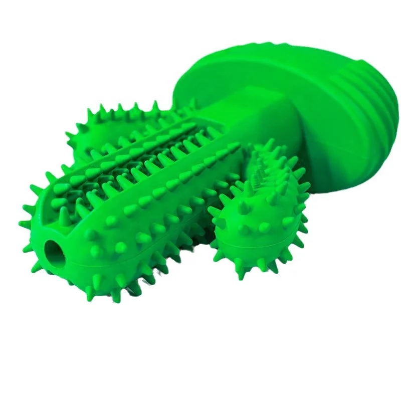 Hot Selling Cactus Design Pet gift set Chew Teething Rubber Low Price Promotion Toy Set for Aggressive Chewers