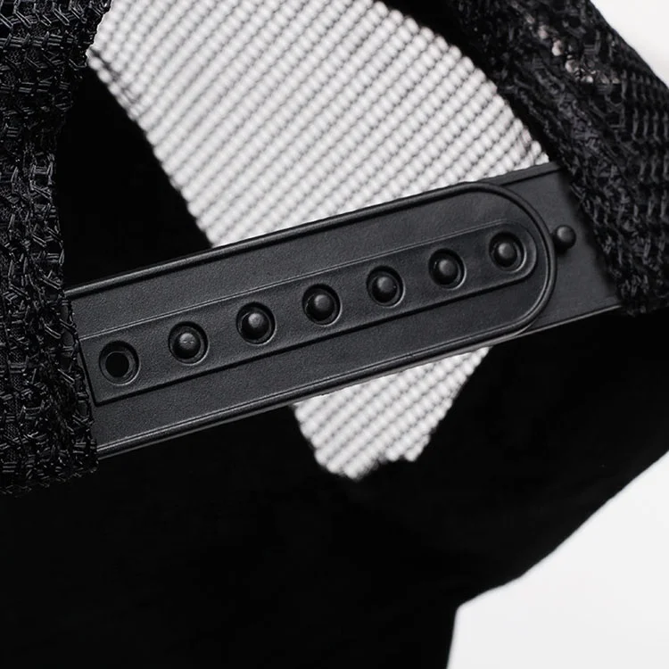 Oem custom navy blue gorras 6 panel mesh back cotton plain trucker cap