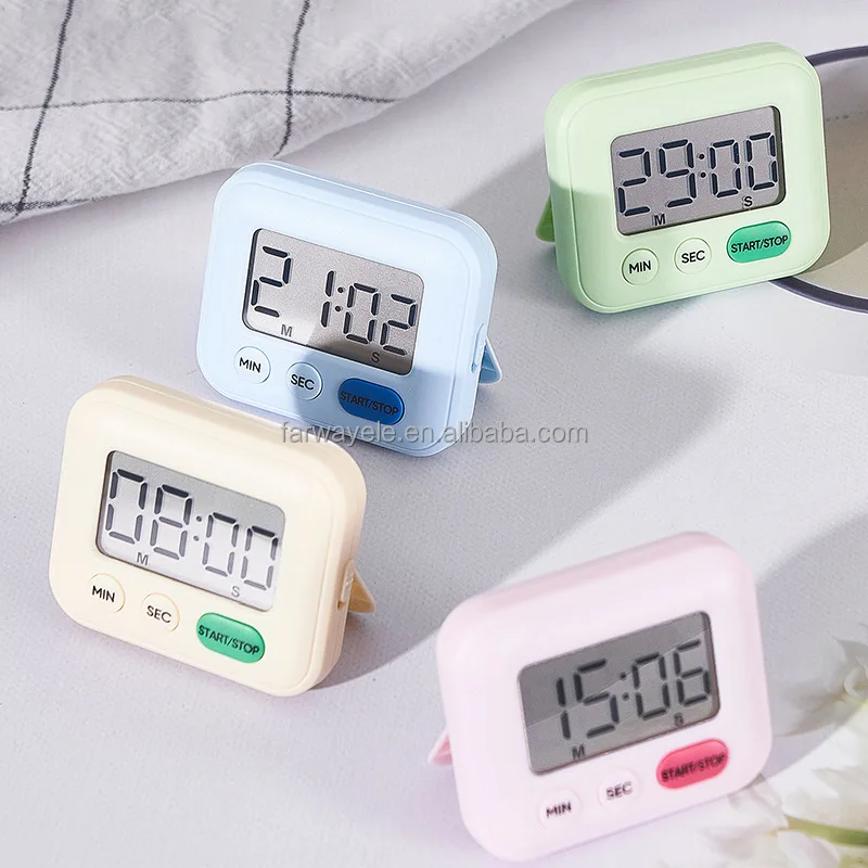 Small Digital Kitchen Cooking Magnet Count Up Down Electronic Timer with Alarm Clock
