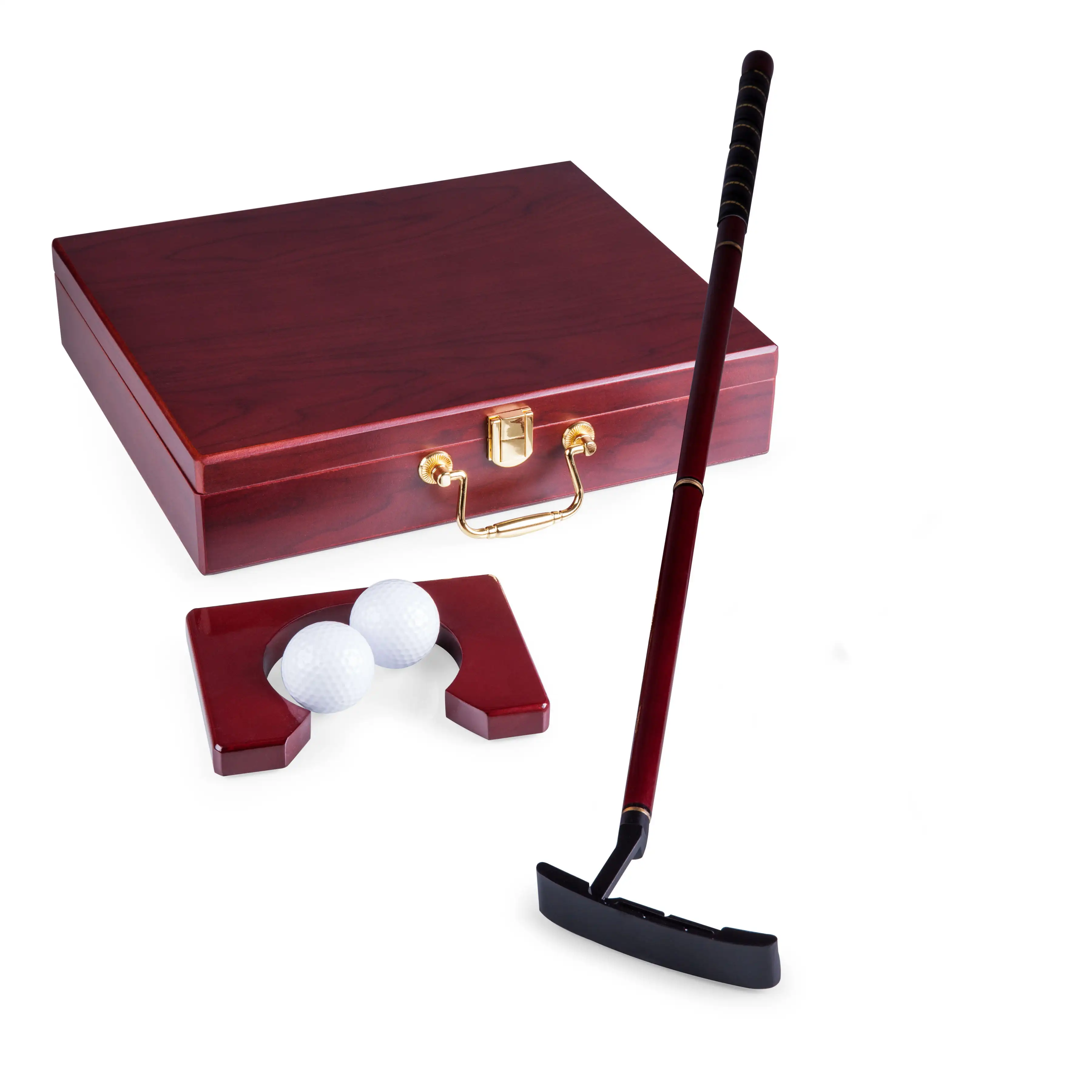 Caiton Best Golf Putter Set Wooden Ball Case Golf Business Gift Fashion Golf Wooden Box