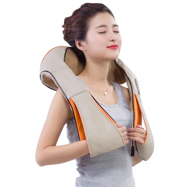 LUYAO Linen Cover Kneading Neck Shoulder Massager Back Massage Belt Massage Shawl
