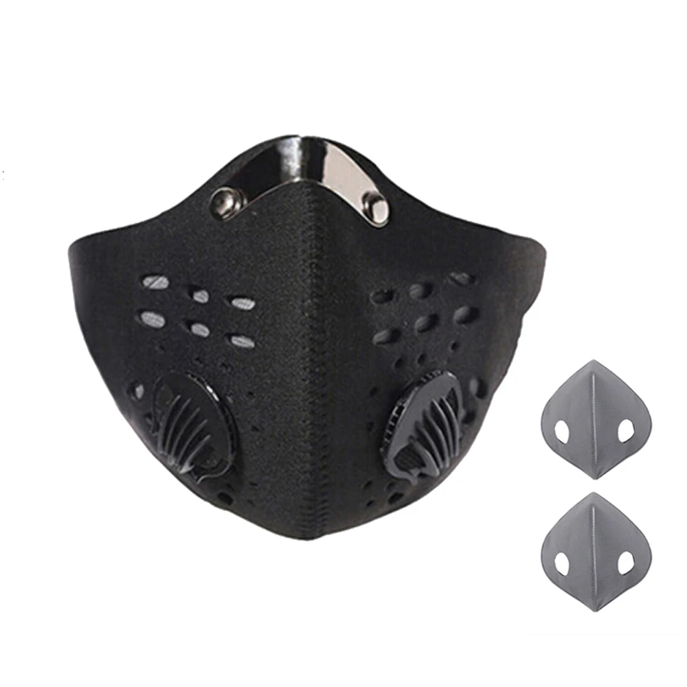 
Cycling Mascarilla Outdoor Bike Helmet Activated Carbon Breathing Valve Mouth mascarilla With Cotton Filter Dustproof Headband 