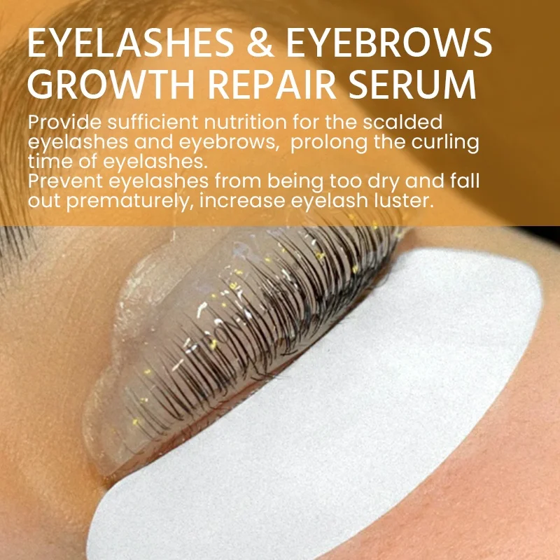 Lash Lift Aftercare eyelash eyebrow growth repair serum nourish 24K Gold Plump moisturizing keratin lash lift aftercare serum