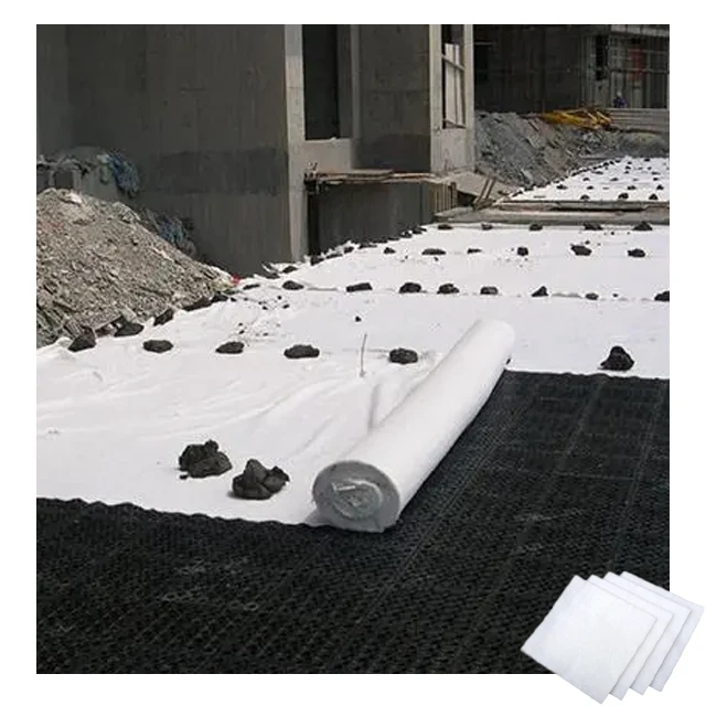Staple fiber polyester non-woven fabric Soil stabilizes the embankment Polypropylene needled nonwoven geotextile