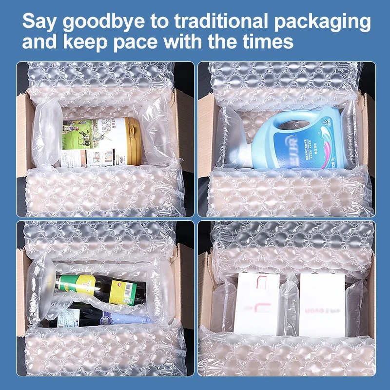 protective cushioning material Thickened Inflatable Air Bubble Film Wrapping Roll For Packaging Boxes