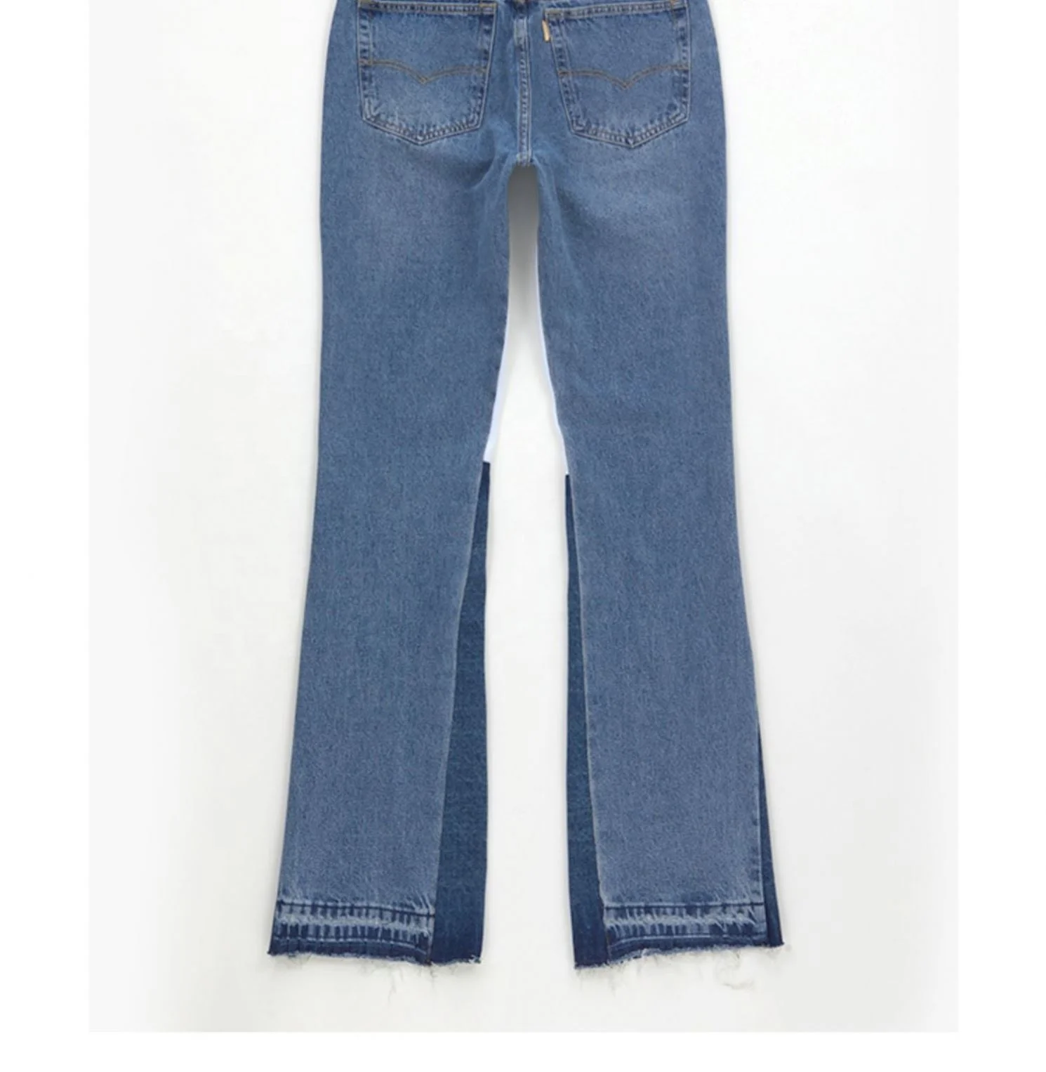 Streetstyle High Quality Customize OEM Factory Bacteriostat Fiber Vintage Slim Fit Ripped Bell Bottom Jeans Flared Pants Men