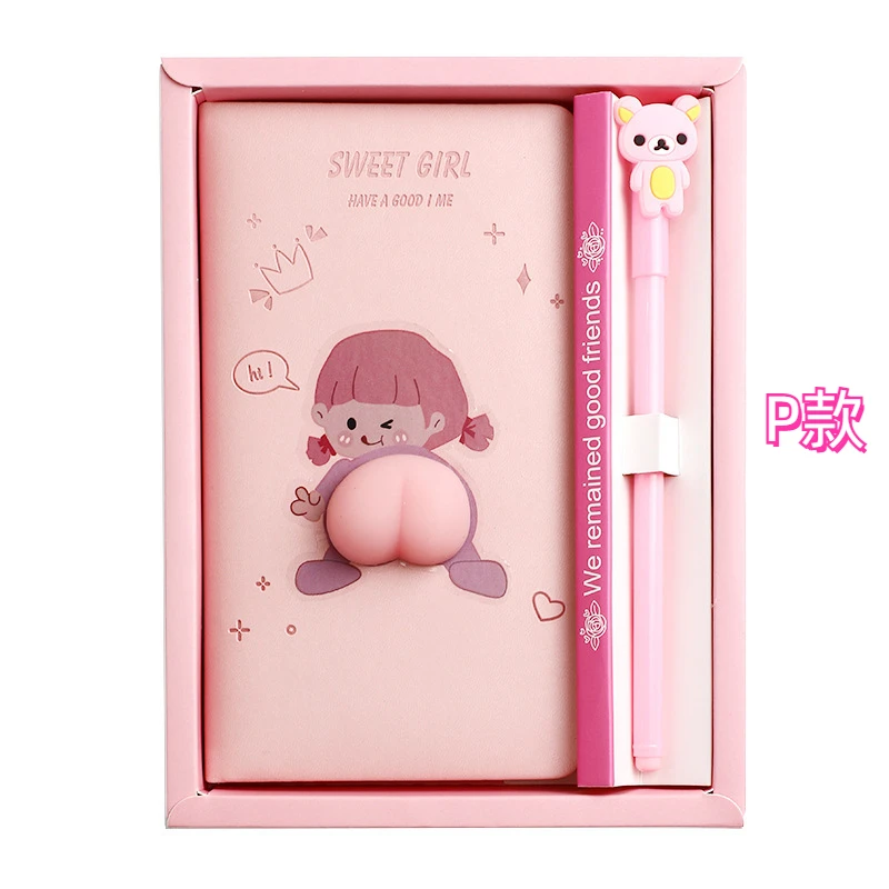 2024 new products High Quality Cute decompress student gift 3D Squishy Kawaii diary decompress notebook for kids boys girls