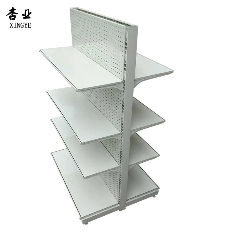  Suitable Price Supermarket Gondola Double-sided Rack Display with Heavy Duty Cold-rolled Steel Milk