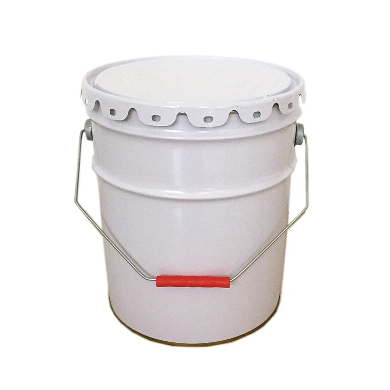 2022 Customizable logo 5L conical pail bucket with lock ring Metal paint barrel empty tin cans manufacture