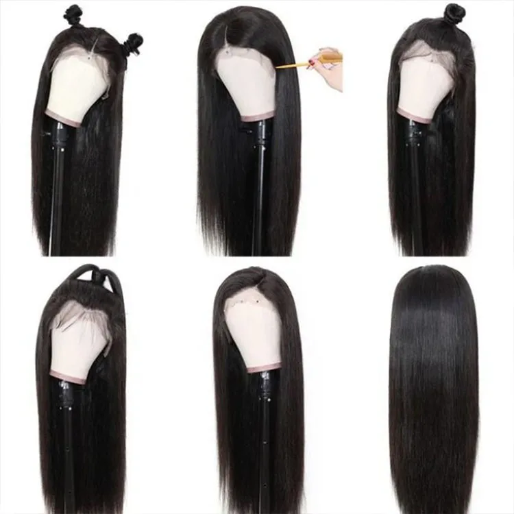 100% natural human hair curly wigs