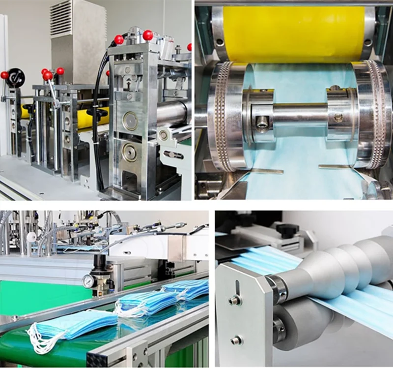 fully automatic 3 ply nonwoven fabric medical Mask Making Machine disposable face