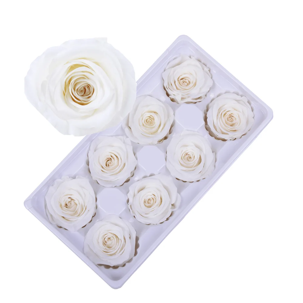 All Occasions Decorative Crafts 4-5Cm Yellow Immortal Flower Stabilized Roses Preserved Natural Eternal Flower
