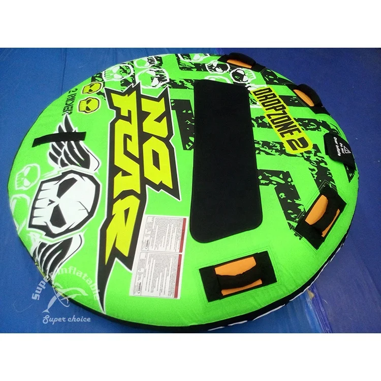 Wholesale In Stock Water Jet Ski 2-Rider Inflatable Deck Towable Tube
