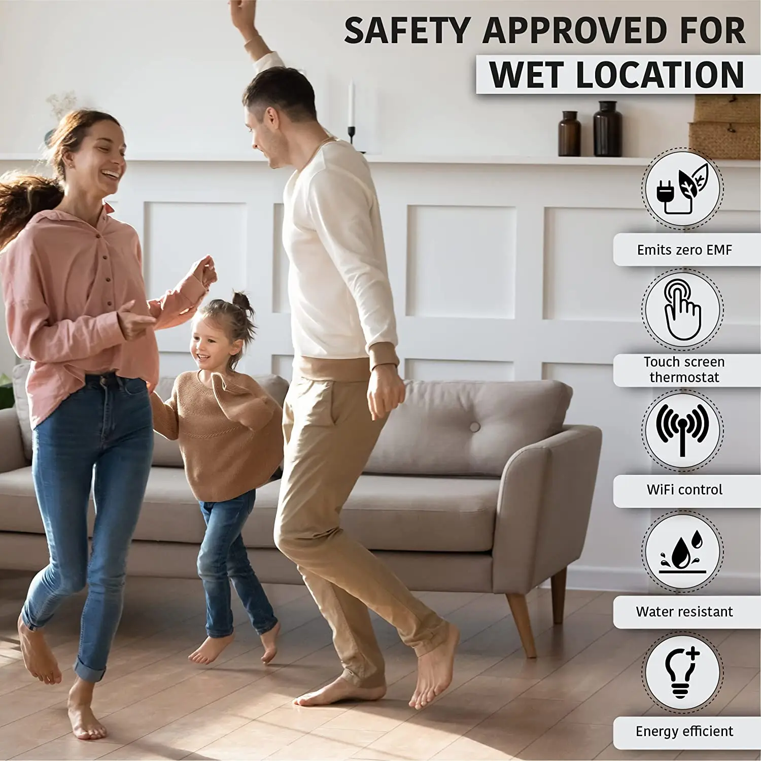 100w 150w 200w Electric underfloor heating  heated  driveway mat