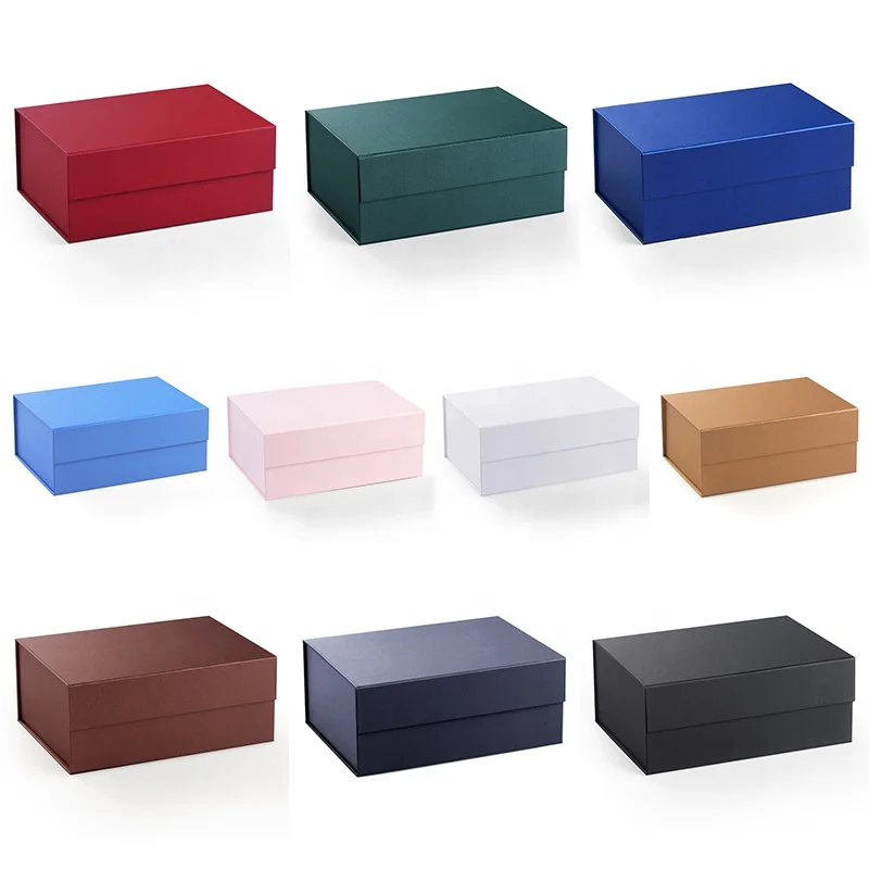 Chengruo OEM Biodegradable Kraft Foldable Magnetic Closure Gift Paper Box Custom Logo Gift Packaging Materials With Ribbon