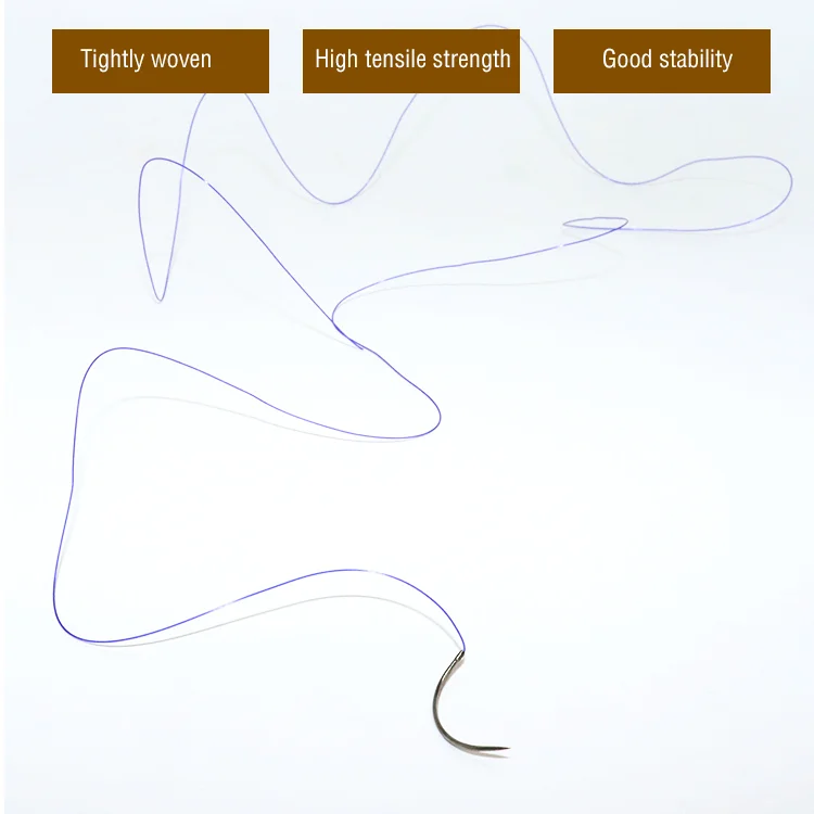 Ветеринарный хирургический шов PGA 1/0 2/0 3/0 4/0 5/0 для больницы домашних животных