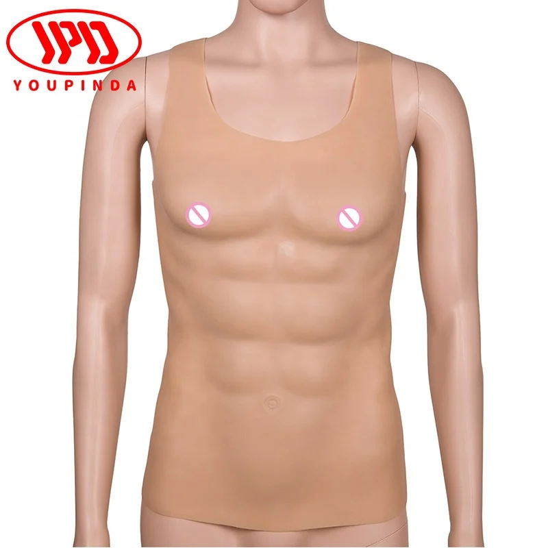 Artificial Chest Muscle Belly Macho Soft Silicone Man Artificial Simulation Muscles