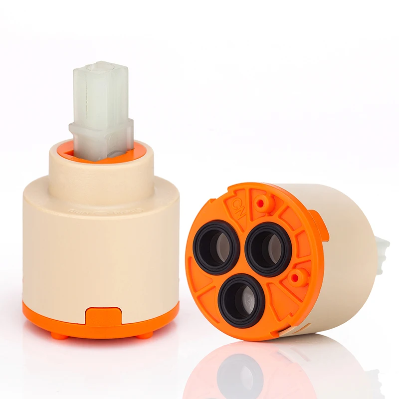 Customized  Ceramic Cartridge Mixers Design Economic 35mm 40mm Red Blue Kitchen Bathroom Water Faucet Valve Core