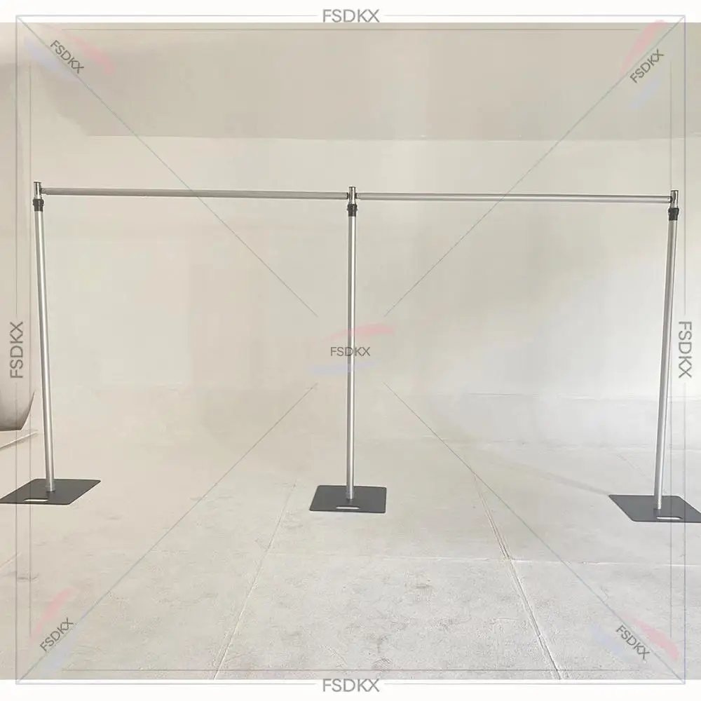 Top Quality Durable Wedding Event Backdrop Stand Aluminium Alloy Pipe Drape 2.4*2.4m Metal Adjustable Stand For Party Decor