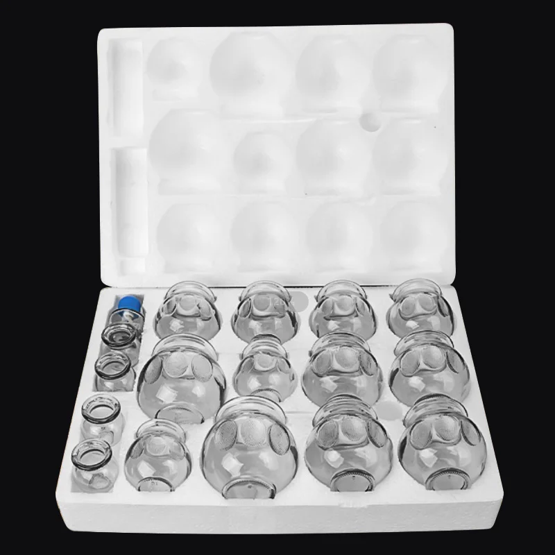 Traditional Chinese Medicine  Fire Glass Vacuum Therapy Cupping Set For Body