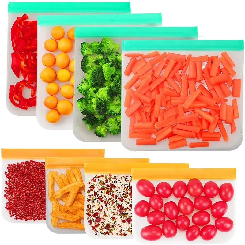 Zip lock Food Grade Flat Freezer Leakproof Sandwich reusable snack pet food storage bag