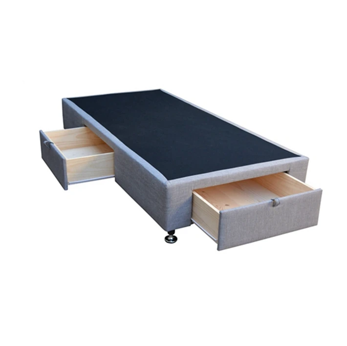 2 Person Comfortable Modern Wood Simple Double Luxury Soft Bed With Storage Drawers