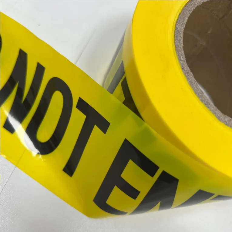 Yellow Barricade PE Long Road Warning Tape for Traffic Blocking,Caution Tape for Crime