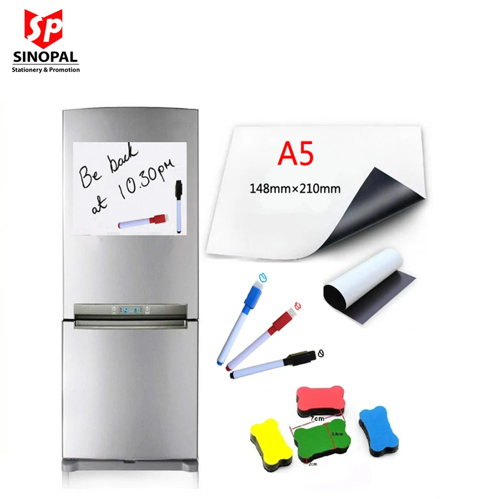 Hot sell flexible magnetic whiteboard sheet suitable  for fridge and metal surface