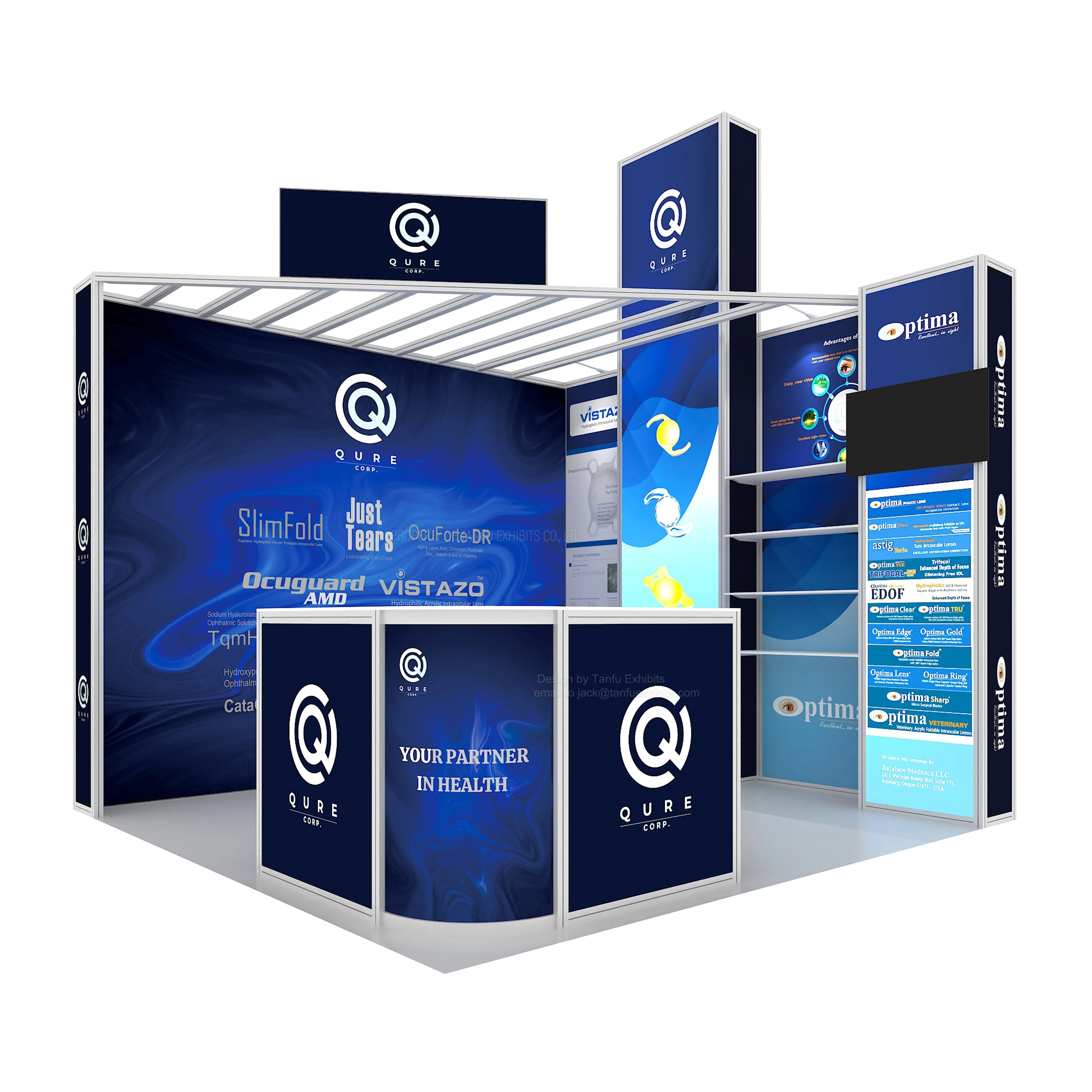 Modular Design Aluminum Tradeshow Booth Design For Exhibition Display Stand Trade Show Equipment