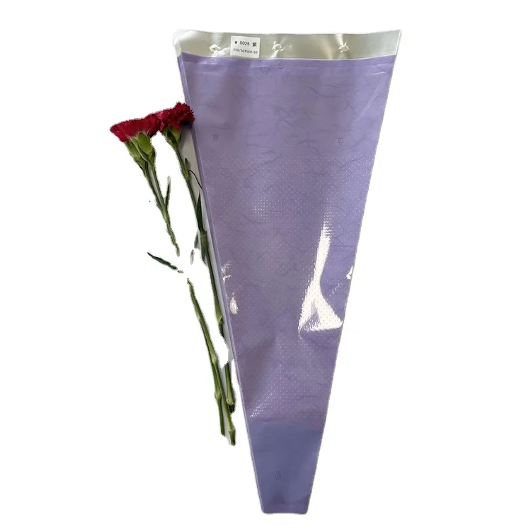 Hot sale exquisite bouquet bag transparent waterproof simple flower packaging bag