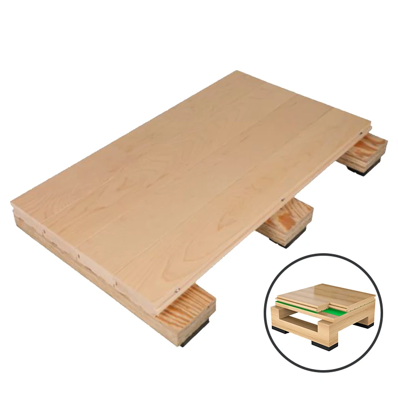 Basketball Court Sports Flooring Maple Solid Wood T&G Indoor Sports Venue Use Shock Absorption Wood Sports Flooring