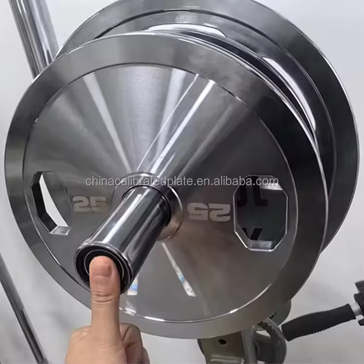 Fitness Equipment Two-Hole Powerlifting Bumper Plate Discs Calibrated Weight Plates for Strength Training