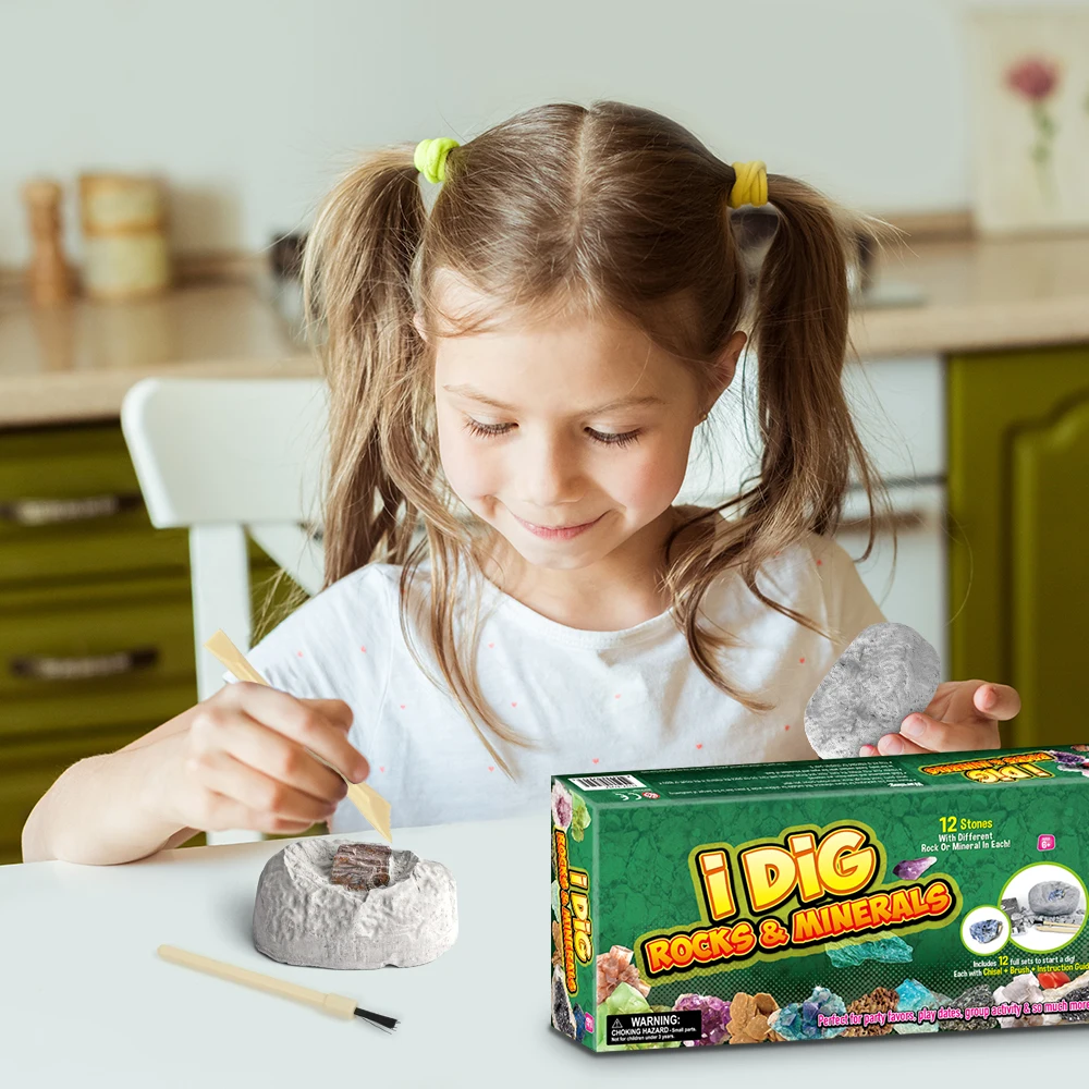 Dig up 12 Eggs & Discover Surprise Dinosaurs Science STEM Toys Kits for Kids Activities Educational Gifts for Boys & Girls