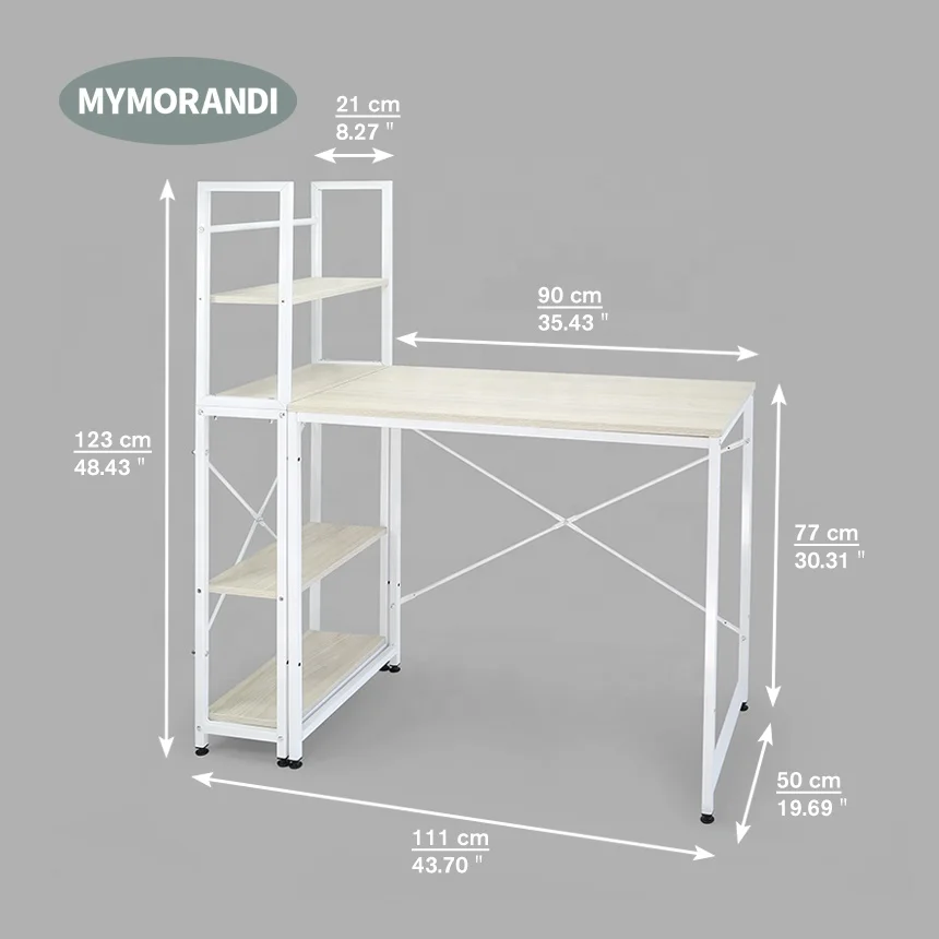 Modern  Study Desk Writing Table Computer Table Desk with Book shelf  for Home Office
