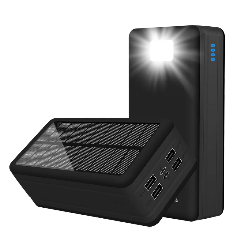Bank power energy solaire solar power bank chargers 50000 mah power bank with flash light