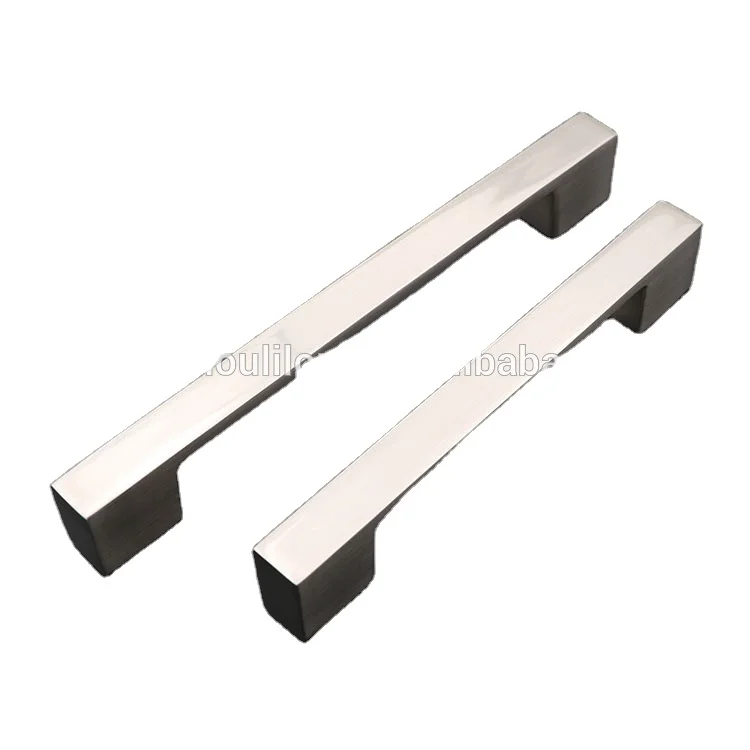 Modern simple square Customized Aluminum Kitchen furniture hardware door pulls dresser drawer cabinet handles