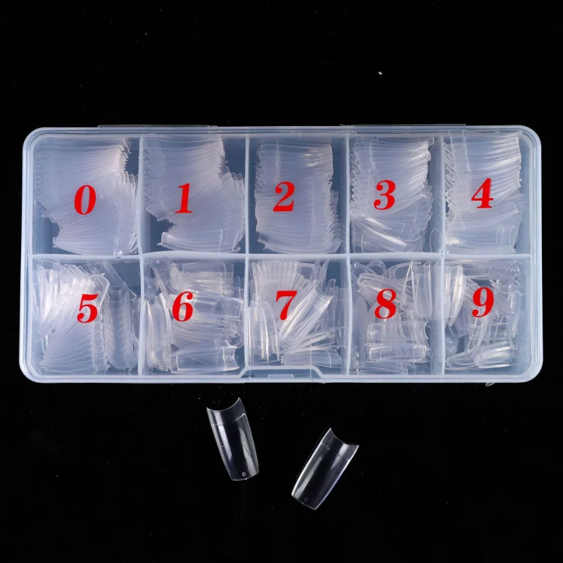 finished nail full cover false nail tips Manicure 500 Pieces Box Armor Piece French Manicure