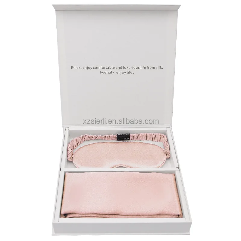 New Hot Sale Silk Pillow case Eye Mask Mask Set Travel Set silk beauty sleep gift set
