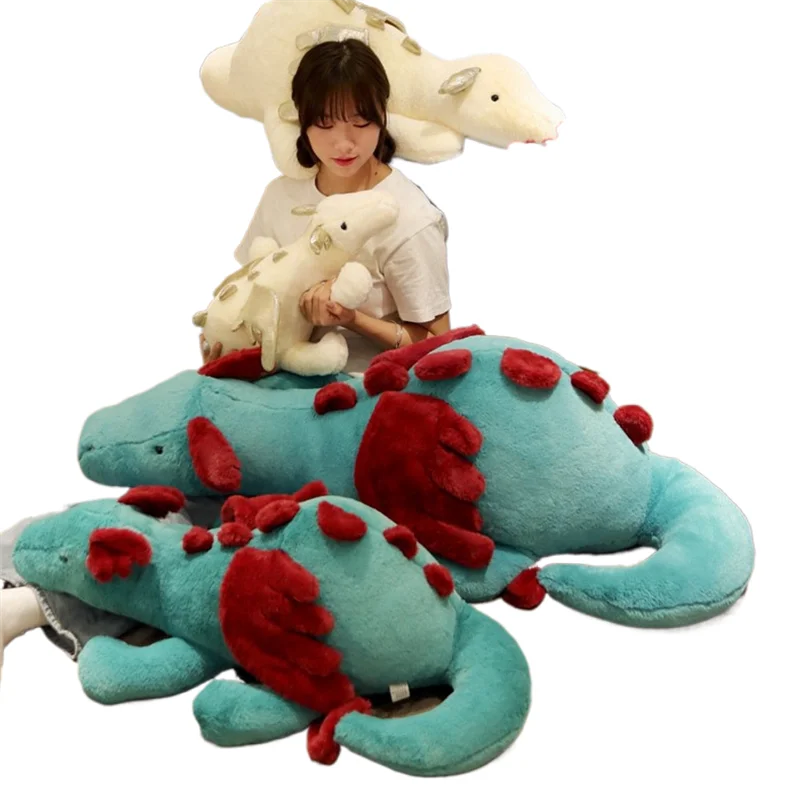 Hot Children Gift Swag Green Evil Dragon Plush Toys Stuffed Pillow Soft Dinos Flying Wings White Hug Sleep Plush Toy