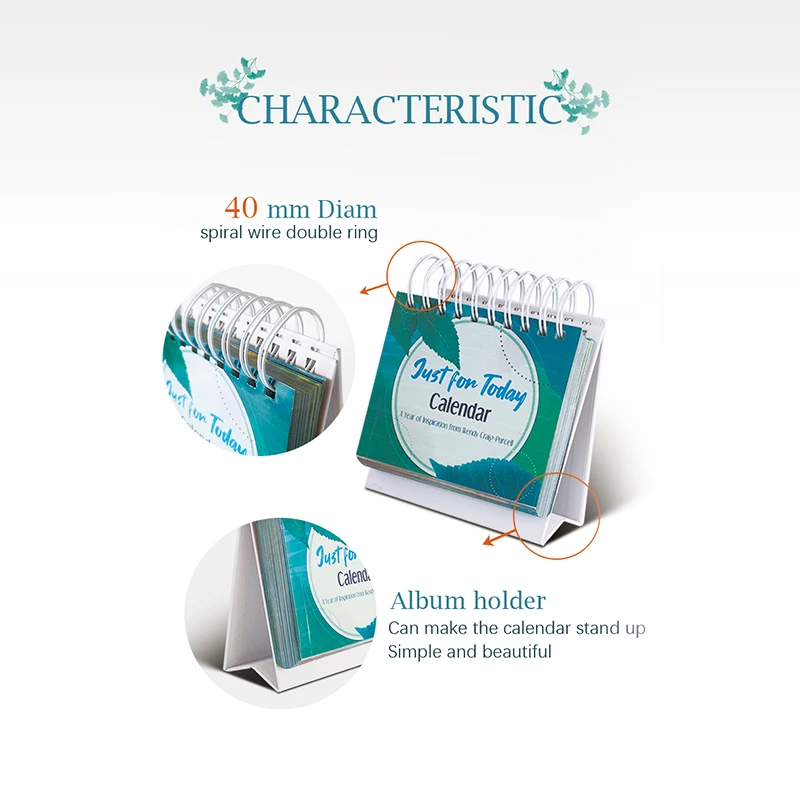 2024 2025 Calendar printing services Custom 365 day daily Motivational Inspirational Desk Calendar for Office