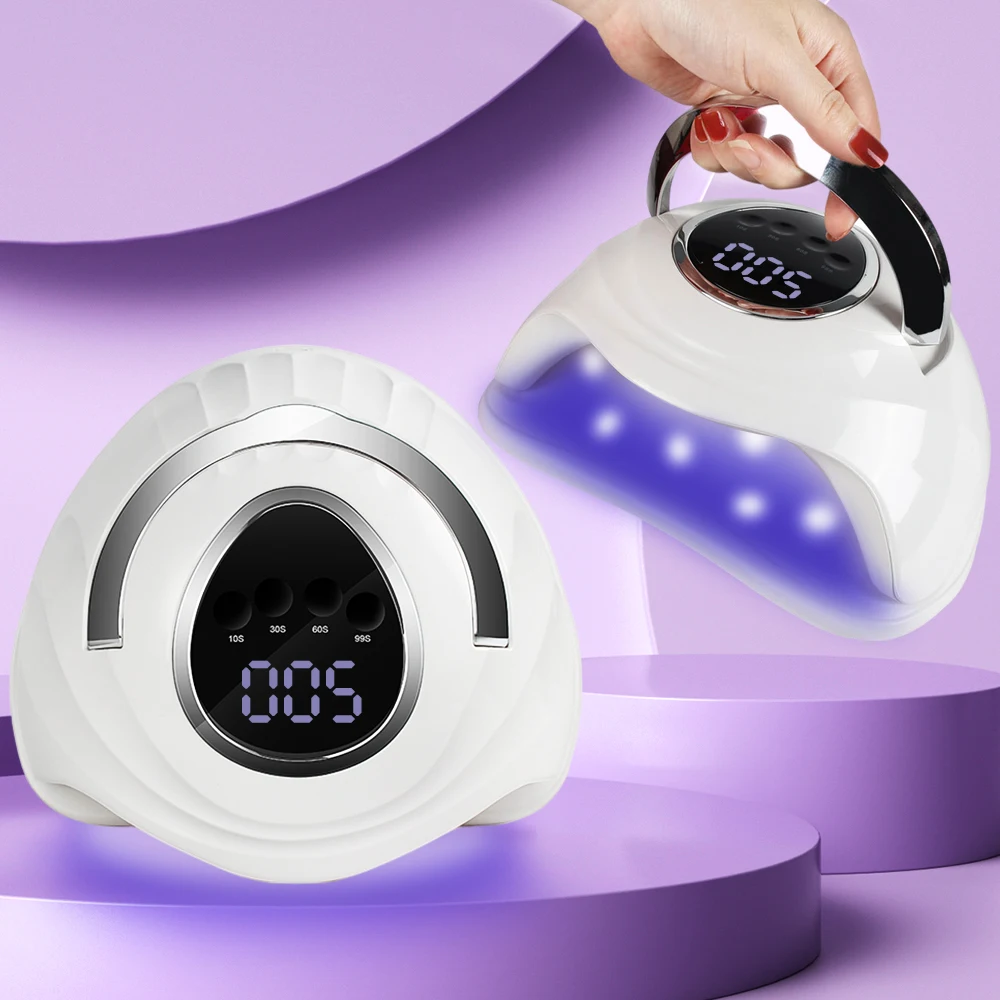 UV LED Nail Lamp 168W Professional Nail Dryer Gel Polish Light Nail Polish Curing Gel LED Dryer with Automatic Sensor