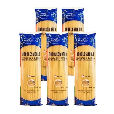 Поставщик оптом по заводской цене 500 г спагетти 4 итальянские макароны высокое качество твердых сортов пшеницы