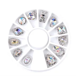 3d Nail Rhinestones Metal Studs Gold Nail Rivets Set Nail Crystals Jewelry Decorations Manicure Kit