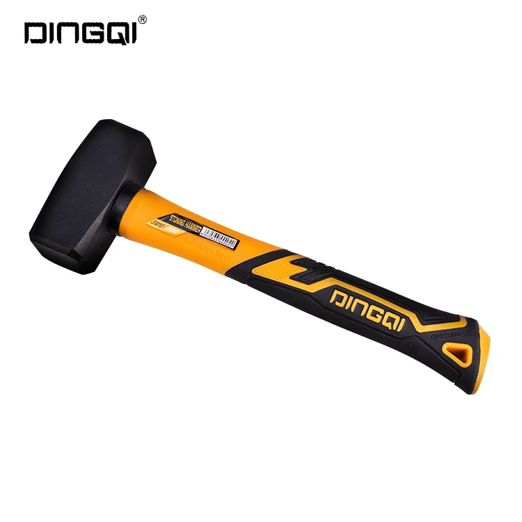 Dingqi Splitting Hammer German Type Stone 1000G Machinist Hammer Plastic with Handle for Chisel Fiberglass